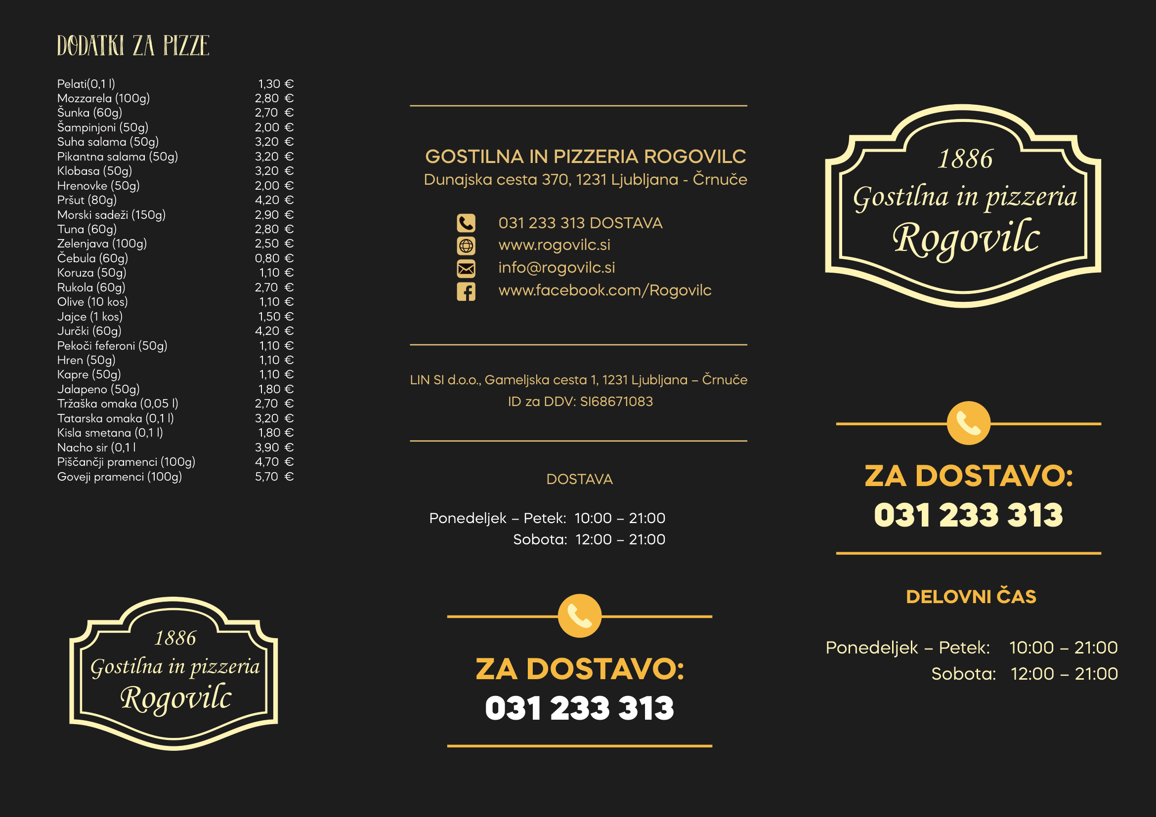 Dostava Rogovilc 2026